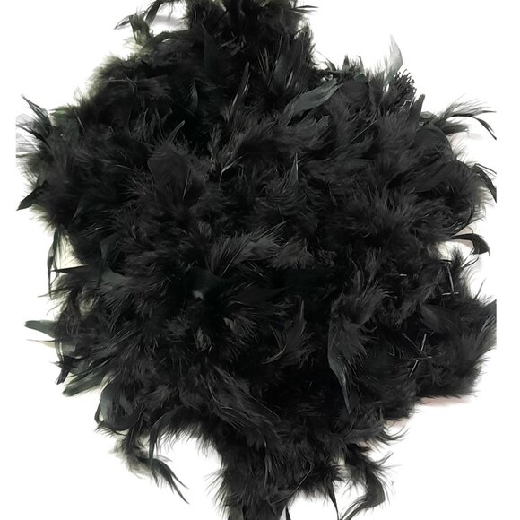 Black 3 Ct Chandelle Feather Boa 45 gm 2 yds - Picture 1 of 2